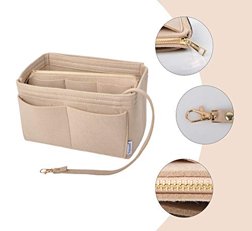 Vercord Felt Organizer Insert for Purse Handbag Tote Bag in Bag Inside Shaper Divider Neo Beige Medium - color: A Beige, size: Medium