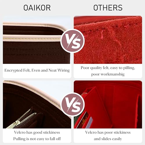 Purse Organizer Insert Compatible with LV Speedy 25 Bag Insert,Premium Felt Lightweight 25 Bag Organizer with Base Shaper, Tote Handbag Inner Divider Purse Accessories with Zipper Pocket,Brown - color: Brown, size: Speedy 25