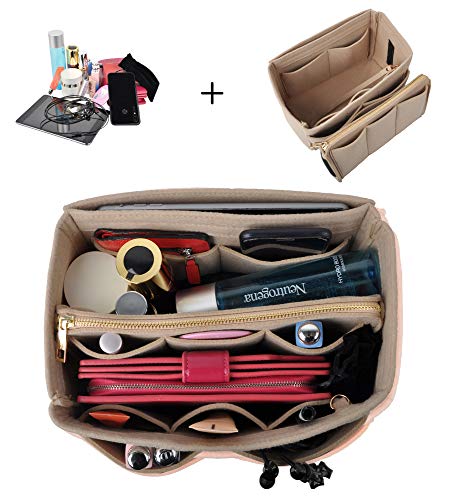 Vercord Felt Organizer Insert for Purse Handbag Tote Bag in Bag Inside Shaper Divider Neo Beige Medium - color: A Beige, size: Medium