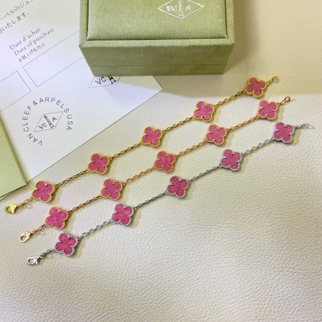 VAB100 Natural Stone 4 Flower Bracelet Premium Jewelry No packaging AAAAA quality