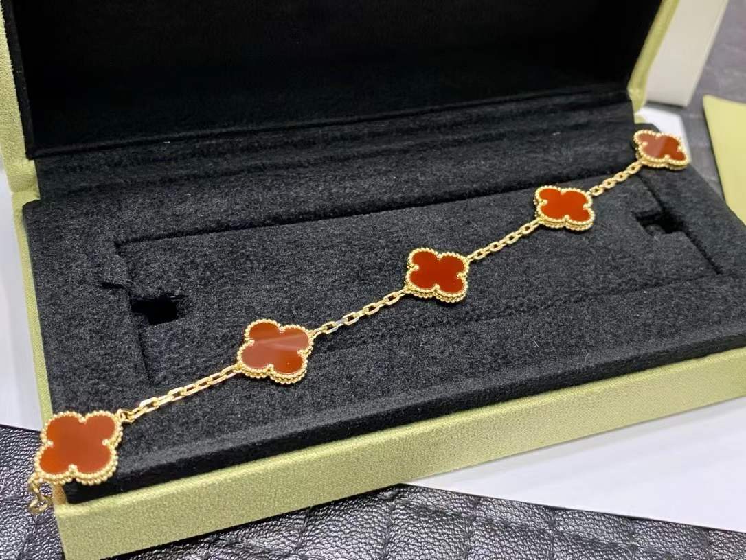 VAB100 Natural Stone 4 Flower Bracelet Premium Jewelry No packaging AAAAA quality