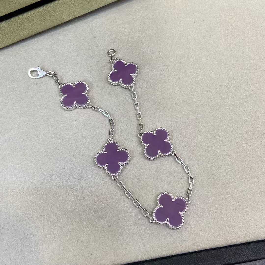 VAB100 Natural Stone 4 Flower Bracelet Premium Jewelry No packaging AAAAA quality