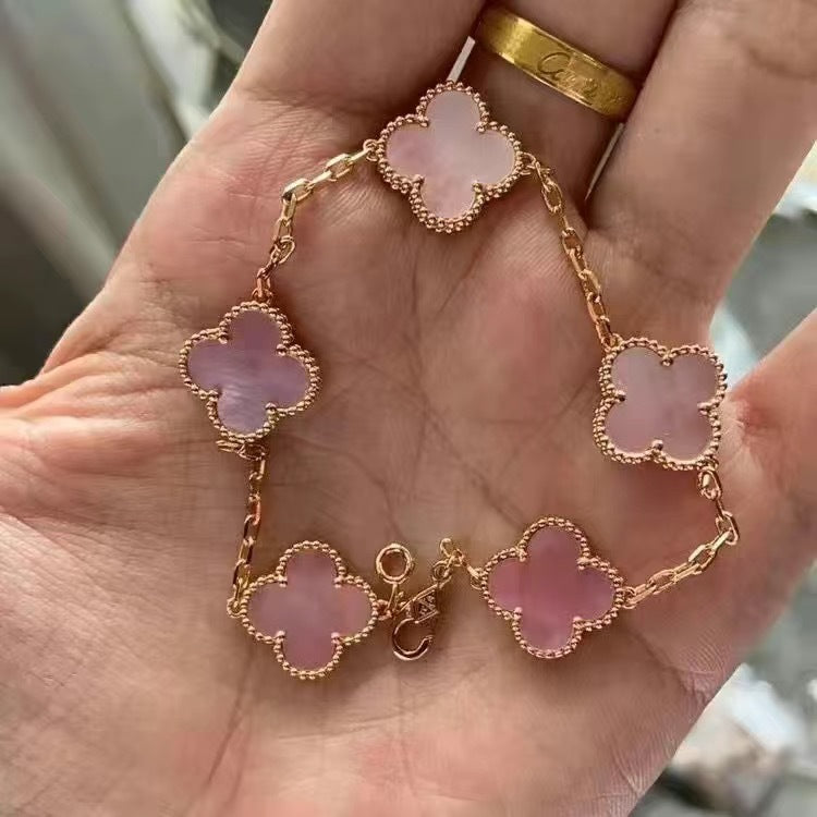 VAB100 Natural Stone 4 Flower Bracelet Premium Jewelry No packaging AAAAA quality