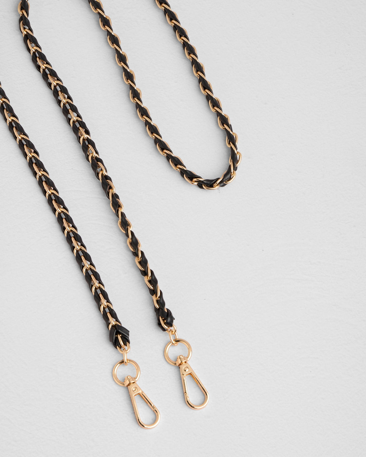 Strap Gold Chain Black Weave