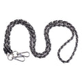 Strap Silver Chain Black Weave